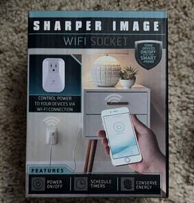 Sharper Image 2476084711 Wi-fi Smart Plug Type A White Indoor Power On/off Timer