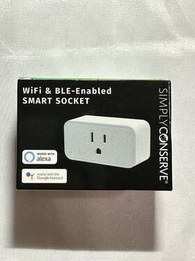 Simply Conserve 810136029215 Wifi And Ble Enabled Smart Socket. Nib