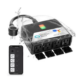 Snap Invent 799999960272 Smart Heavy Duty Outdoor Power Strip Wifi Plug Water-resistant Socket Electr