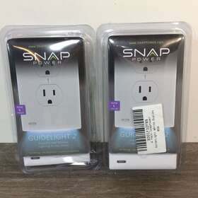 04-o1gl-xwh-np20 Snappower - Guidelight 2 Duplex Outlet Wall Plate 4-pack White