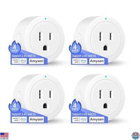 B0bfdmr95p Stanley Smart Plug 4 Pack Alexa Compatible Bluetooth Mesh Voice And Remote Control