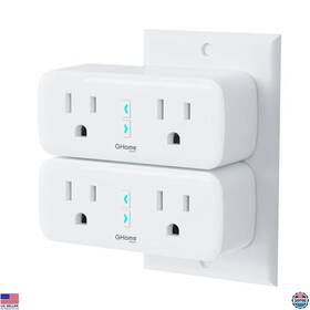 B0d7mlmcxr Stanley Wifi Smart Plug 15a Outlet Dual Sockets Remote Control Timer 2 Pack
