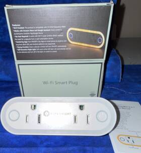 Supernight 2anjt-cv01 Wi Fi Smart Plug 2-outlet Alexa/google App/voice/timer White