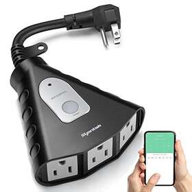 Syantek 770338869425 Outdoor Wifi Outlet Smart Plug With 3 Ground Outlets Compatible