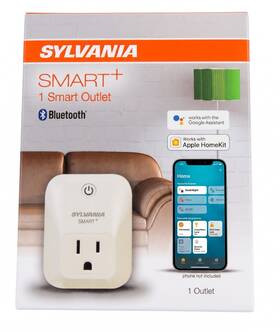 Sylvania 74582 Smart Bluetooth Plug Apple Homekit Siri Voice Control
