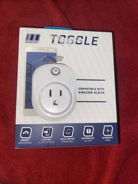 Toggle 680079318024 Smart Plug Compatible With Amazon Alexa - By
