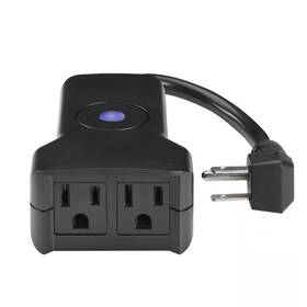 Tork 744759598219 Smart Yard Plug Outdoor-rated Wi-fi 3-prong 2-outlets Amazon Alexa/google Asst