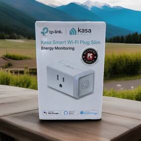 0184800426 Tp-link Kasa Smart Wi-fi Plug Slim With Energy Monitoring White 15a Kp-115 New