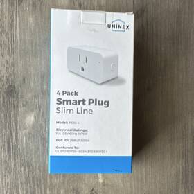Uninex Ps30-4 Smart Plug Slim Line 4 Pack Wi-fi Alexa Google Home White