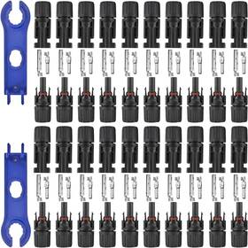 Mc4-1000v-30a Usngsny 40 Pcs Solar Connectors Male/female Waterproof Ip67 Mc4 1000v 30a 20pairs