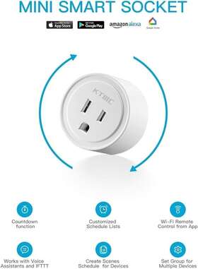 Zj-bwbn1-rgbww-r28a3 Vanance Smart Plug 4 Packs Ktmc Mini Wifi Outlet Compatible With Alexa Google Home