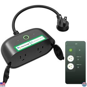 B0d9w13jtf Visit The Ghome Smart Store Outdoor Wi-fi Plug 2 Sockets Ip64 Weather Resistant Works With Google