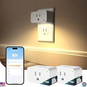 Lc09003260 Visit The Linkind Store Smart Plug With Led Night Light Works And Google 2 Pack 15a