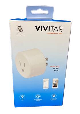 Ha1004-wht Vivitar Wireless Smart Plug Wifi Programable Location App Control Brand New