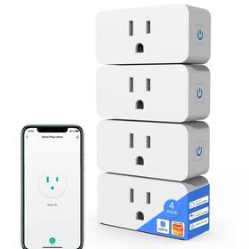 Vrbgify 445031518507 15a Mini Smart Plug 2. 4g Wi-fi Outlet With Alexa Google Home And Ifttt White 4