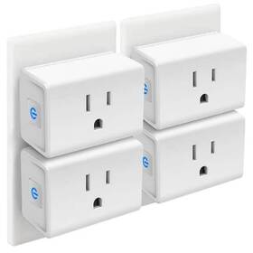 Vrbgify 761829652947 15a Mini Smart Plug 2. 4g Wi-fi Outlet With Alexa Google Home White 4-pack
