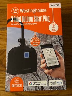 Westinghouse 686140270314 3 Outlet Outdoor Smart Plug - Weather Resistant