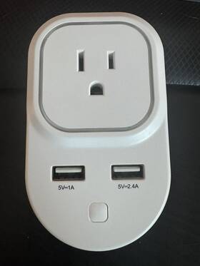 Zen06 Zooz Z-wave Plus Smart Plug Ver 2.0 With 2 Usb Charging Ports