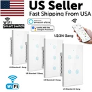 1/2/3/4 Gang Wifi Smart Wall Touch Light Switch Glass Panel For Alexa/google App. Fixed Price $17.99.