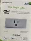 Leviton DW15P-1BW Wifi Lighting Control New Box!! Mini Plug-in Outlet. Fixed Price $19.99.