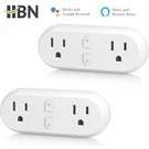 Hbn 2-PACK Smart Dual Socket Plugs Works With Alexa & Google Home Assistant. Fixed Price $20.49.