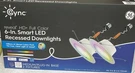 Ge Cync Full Color 6-IN Smart Led Recessed Downlights 1150 Lumes (2 Fixtures). Fixed Price $37.99.