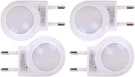 4 Pack Of White Eu 2-PIN Portable Plug-in 0.7W Travel Led Night Light Wit. Fixed Price $25.11.