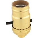 (10)-LEVITON Push-button Medium Base Polished Gilt Lamp Socket 053-06098-0PG. Fixed Price $47.89.