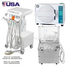 Portable Dental Delivery Unit Cart Air COMPRESSOR/18L Autoclave Steam Sterilizer. Fixed Price $1000.00.