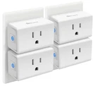 Kasa Smart Plug Mini 15A, Home Wi-fi Outlet Works With 4-PACK, White. Fixed Price $40.79.