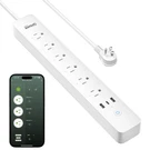 Ghome Smart Power Strip Wifi Surge Protector 6-OUTLET Alexa Google 7FT Flat Plug. Fixed Price $53.21.