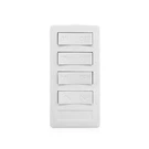 XP4D-W-NS New Style Button Keypad, 3 On/off, Sequenced Codes, 1 Dim Control,. Fixed Price $14.99.