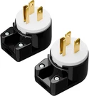(2PACK) Nema 5-15P 15A 125V Right Angle Plug, 2PACK, Black Color. Fixed Price $18.84.