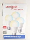 Sengled Smart Bulb 4 Pack Multicolor A19 60W Equivalent 800 Lumens CRI90. Fixed Price $25.99.