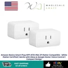 Amazon Basics Smart Plug HPP-A11X-MW2P Matter Compatible White Certified. Fixed Price $19.99.