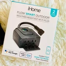 Ihome Flow Smart Outdoor Weather Resistant Wi-fi Plug 2 Outlets. Fixed Price $12.99.