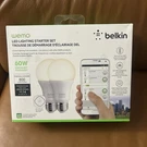Belkin Wemo Led Lighting Starter Set - Smart Home Kit Bulbs F5Z048. Fixed Price $12.35.