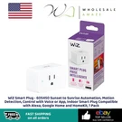 Wiz Smart Plug Sunset Sunrise Automation, Motion Detection, 605450. Fixed Price $19.99.