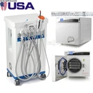 Portable Dental Delivery Unit Cart Air Compressor/autoclave Steam Sterilizer 22L. Fixed Price $935.00.