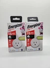 2 Energizer Smart Wi-fi Plugs Works With Google, Alexa, And Siri New Open Box. Fixed Price $21.79.