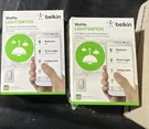 2 Belkin Wemo Light Switch Smart Wi-fi Alexa Homekit Decorator/rocker. Fixed Price $38.99.