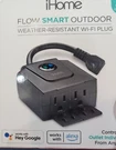 Ihome Flow Smart Outdoor Weather Resistant Wi-fi Plug 2 Outlet. Fixed Price $14.99.