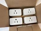 Amazon Basics Single Outlet Indoor Smart Plug Alexa Compatible White 4-PACK. Fixed Price $24.99.