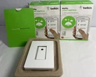 Lot Of 2 Belkin Wemo Smart Light Switch, White - Ver. VA01 Wifi F7C030FC New. Fixed Price $65.00.
