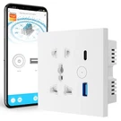 Smatrul Wifi Smart Socket, Remote Tuya Control, Multi-function Plug CHARGIN(1F-1. Fixed Price $19.00.