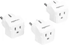 White Amazon Basics 3PACK Travel Plug Adapter Type Ef Europe. Fixed Price $14.96.