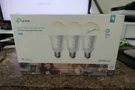 Tp-link Smart Light Bulb Wi-fi Led 3 Pack LB100 Soft White Dimmable Alexa. Fixed Price $29.98.
