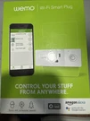 Belkin Wemo Smart Outlet Plug Wi-fi Enabled White (F7C063). Fixed Price $7.99.