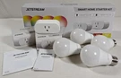 Jetstream Smart Home Starter Kit 4 Color Bulbs 2 Plugs MK619CP App Controlled. Fixed Price $42.55.