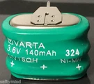 Brand New Varta 3/V150H 3.6V 150MAH Pin 55615-303-059 Rechargeable Battery. Fixed Price $25.99.